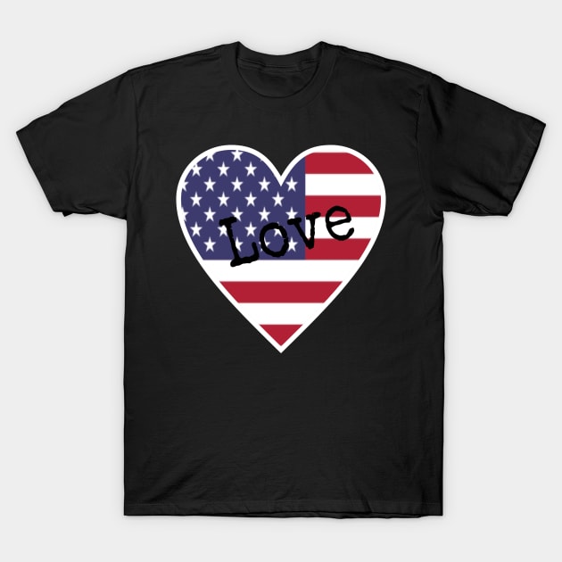 Americana Love T-Shirt by The Fandom Geese